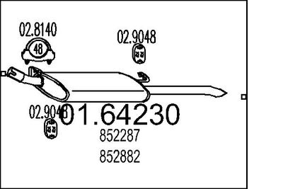  0164230 MTS Глушитель выхлопных газов конечный