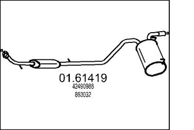  0161419 MTS Глушитель выхлопных газов конечный