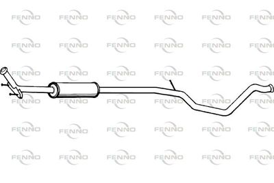  P4883 FENNO Средний глушитель выхлопных газов