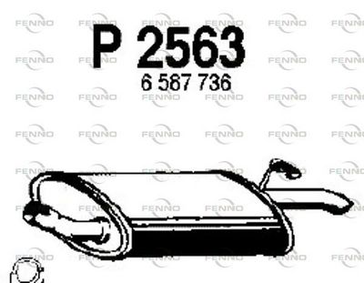  P2563 FENNO Глушитель выхлопных газов конечный