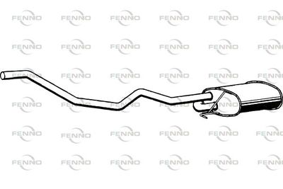  P1591 FENNO Глушитель выхлопных газов конечный