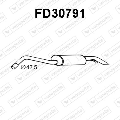  FD30791 VENEPORTE Глушитель выхлопных газов конечный