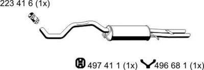  243117 ERNST Глушитель выхлопных газов конечный