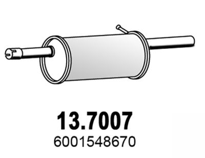  137007 ASSO Глушитель выхлопных газов конечный