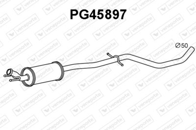  PG45897 VENEPORTE Предглушитель выхлопных газов