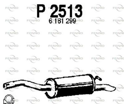  P2513 FENNO Глушитель выхлопных газов конечный