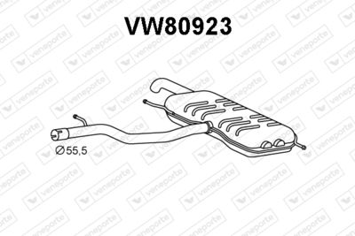  VW80923 VENEPORTE Глушитель выхлопных газов конечный