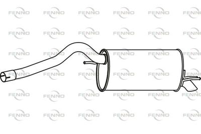  P22005 FENNO Глушитель выхлопных газов конечный