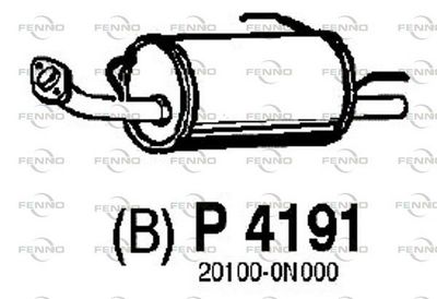  P4191 FENNO Глушитель выхлопных газов конечный