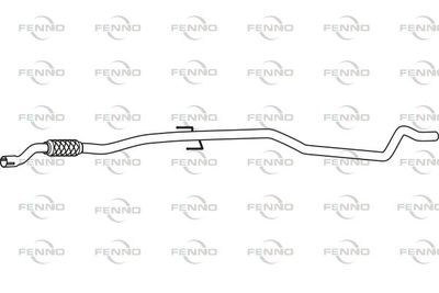  P43085 FENNO Средний глушитель выхлопных газов