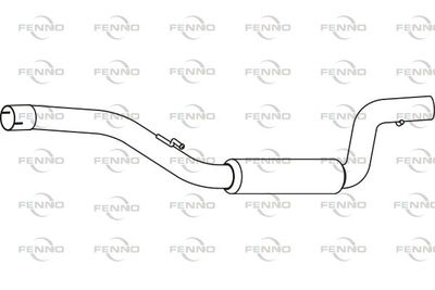  P7856 FENNO Средний глушитель выхлопных газов