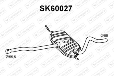  SK60027 VENEPORTE Предглушитель выхлопных газов