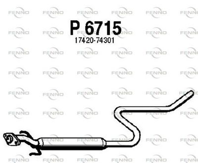  P6715 FENNO Средний глушитель выхлопных газов