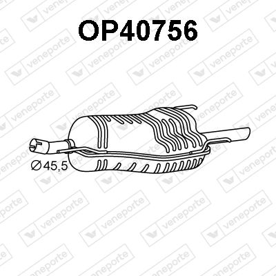  OP40756 VENEPORTE Глушитель выхлопных газов конечный