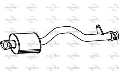  P3946 FENNO Средний глушитель выхлопных газов