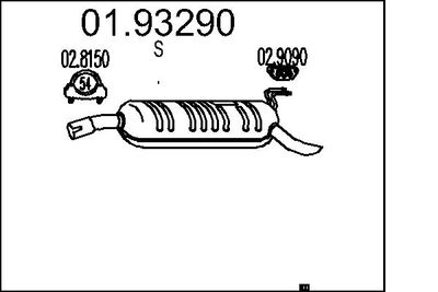  0193290 MTS Глушитель выхлопных газов конечный