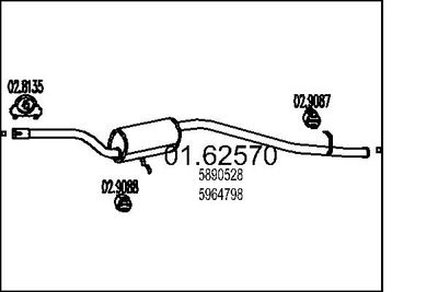  0162570 MTS Глушитель выхлопных газов конечный