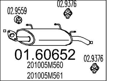  0160652 MTS Глушитель выхлопных газов конечный