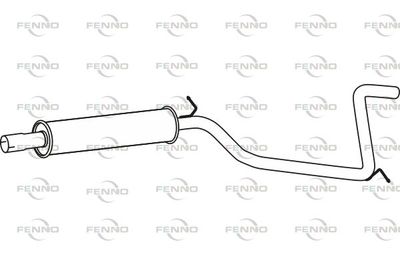  P72171 FENNO Средний глушитель выхлопных газов