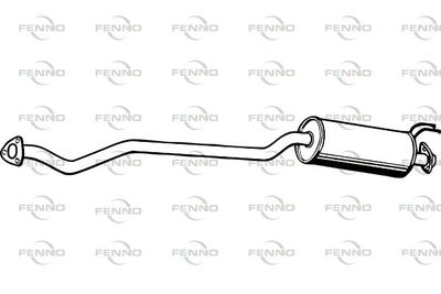 P2721 FENNO Средний глушитель выхлопных газов