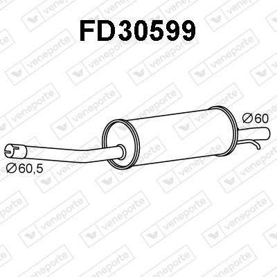  FD30599 VENEPORTE Глушитель выхлопных газов конечный