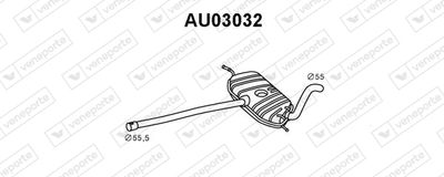  AU03032 VENEPORTE Предглушитель выхлопных газов