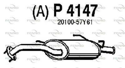  P4147 FENNO Глушитель выхлопных газов конечный