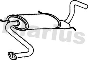  240161 KLARIUS Средний глушитель выхлопных газов