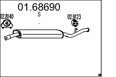  0168690 MTS Глушитель выхлопных газов конечный