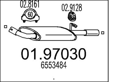  0197030 MTS Глушитель выхлопных газов конечный