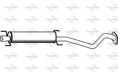  P4508 FENNO Средний глушитель выхлопных газов