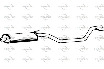 P4384 FENNO Средний глушитель выхлопных газов