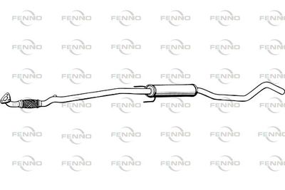  P4523 FENNO Средний глушитель выхлопных газов
