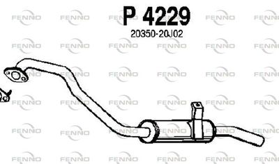  P4229 FENNO Глушитель выхлопных газов конечный