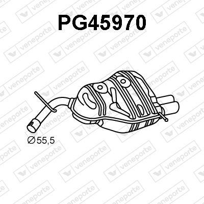  PG45970 VENEPORTE Глушитель выхлопных газов конечный