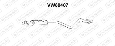  VW80407 VENEPORTE Предглушитель выхлопных газов