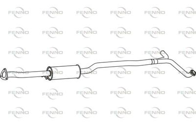  P27033 FENNO Средний глушитель выхлопных газов