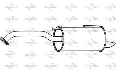  P41045 FENNO Глушитель выхлопных газов конечный