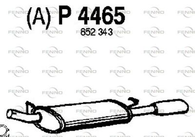  P4465 FENNO Глушитель выхлопных газов конечный