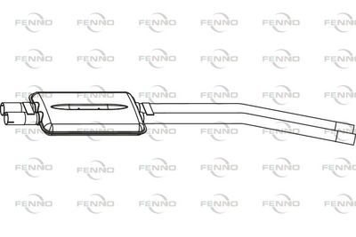  P36056 FENNO Средний глушитель выхлопных газов