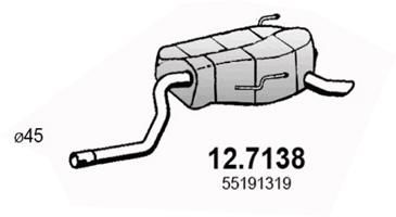  127138 ASSO Глушитель выхлопных газов конечный