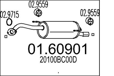  0160901 MTS Глушитель выхлопных газов конечный