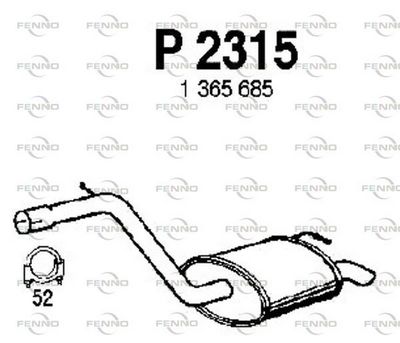  P2315 FENNO Глушитель выхлопных газов конечный