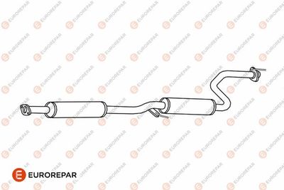  E12805N EUROREPAR Средний глушитель выхлопных газов