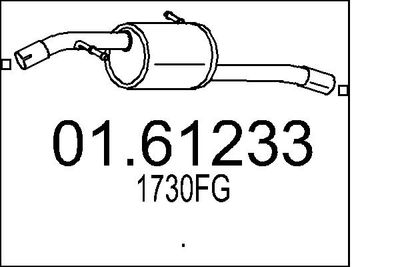  0161233 MTS Глушитель выхлопных газов конечный