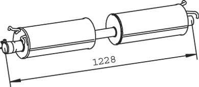  32328 DINEX Средний глушитель выхлопных газов