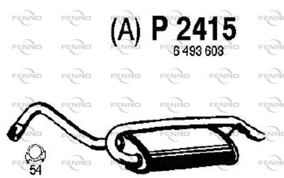  P2415 FENNO Глушитель выхлопных газов конечный