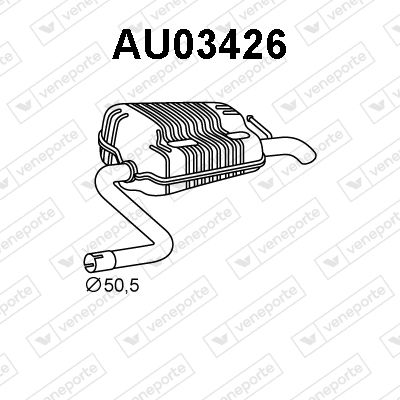  AU03426 VENEPORTE Глушитель выхлопных газов конечный