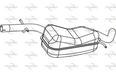  P72017 FENNO Средний глушитель выхлопных газов