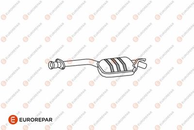  E12885K EUROREPAR Средний глушитель выхлопных газов